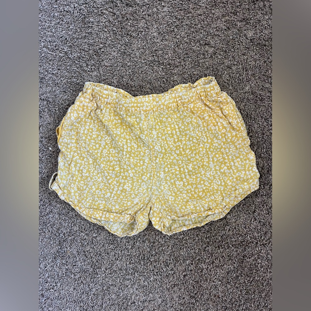 Anthropologie Yellow Floral Shorts Womens Size‎ Small